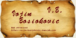Vojin Bosioković vizit kartica
